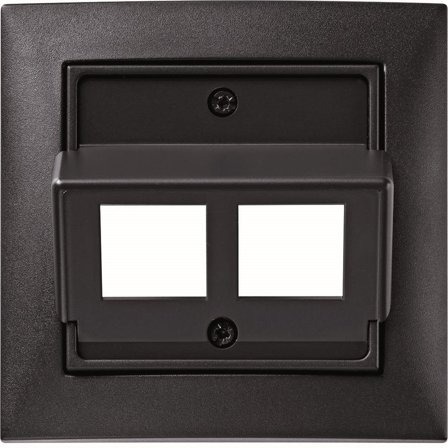 Hager 6310119939 Centrumbricka dubbel Antracit, Strömbrytare & vägguttag