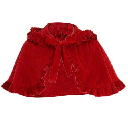 Elegant Fløjls Julekapper Trendy Smukke Kapper Halloween Kapper til Julevarme Rød