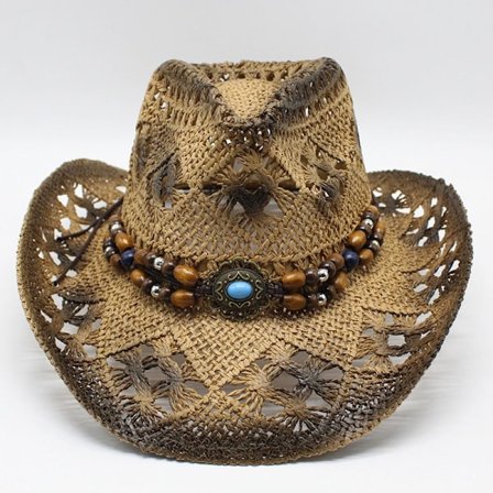 Cowboyhat stråhat herre sommerhat westernhat UV-beskyttelse solhat Panamahat