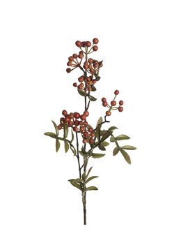 Kunstig plante Rognebærkvist 70 cm 1-pk Rød