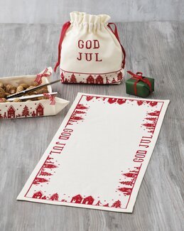 Broderikit Løber God Jul - Permin