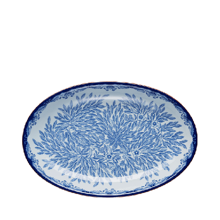 Rörstrand Serveringsfat Oval Ostindia Floris 33x22 Serveringstillbehör Blå ONESIZE
