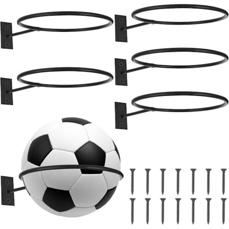 st Fotballstativ, Fotballholder for vegg, Veggmontert ballholder Displaystativ Rack for Basketball, Fotball, Fotball Monitorman 170