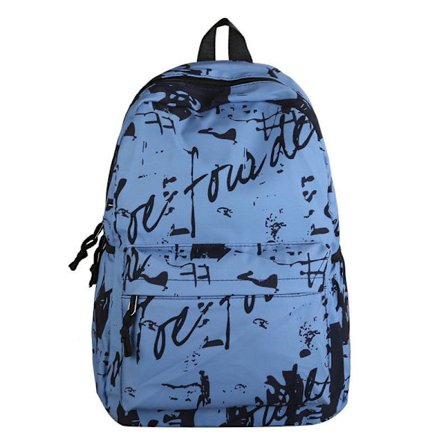 Student skolväska dam skolväska enkel mode campus ryggsäck herr student casual ryggsäck dam väska-blå