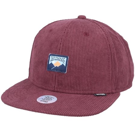 Djinns - 6P Truefit Cord Mountains Wine Snapback Snapback Red Cap - @ Hatstore