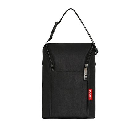 Sort Bærbar Isoleret Madtaske til Minimering, med Hængende Design til Barnevogn og Modermælk, Fyld- og Spildsikker