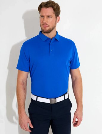 Abacus Mens Cray Drycool Polo - Blue - S