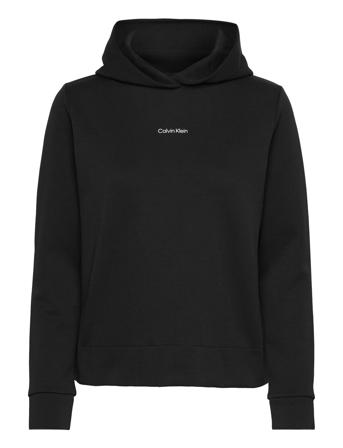 Micro Logo Ess Hoodie Hettegenser Genser Svart Calvin Klein*Betinget Tilbud