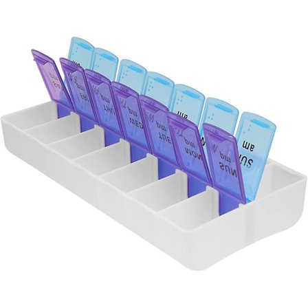 Reise pillebeholder Ukentlig pilleboks med 14 rom 7 dager