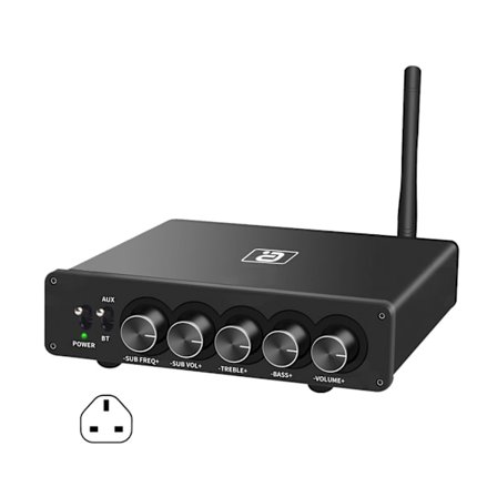 HF220 aptX Bluetooth5.1 Förstärkare TPA3116 2.1 Digital Ljudförstärkare 50Wx2+100W Aktiv Passiv Dubbel Basutgång