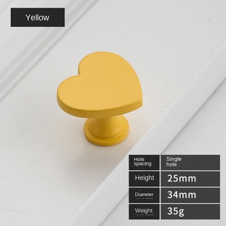 2st Love Garderob Dörrhandtag Lådhandtag GUL