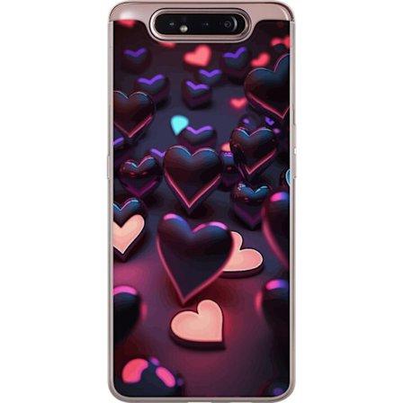 Kompatibel Mobilcover til Samsung Samsung Galaxy A80 Midnatshjerter
