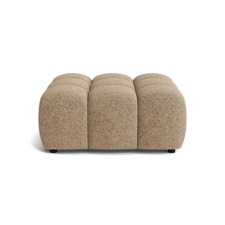 Puffy Pouf, 95x95x40cm, Dunkelbeige, moderner Polsterhocker mit Nozag-Federung und weichem Anthology-Bezug, ideal für Wohnzimmer Komfort.