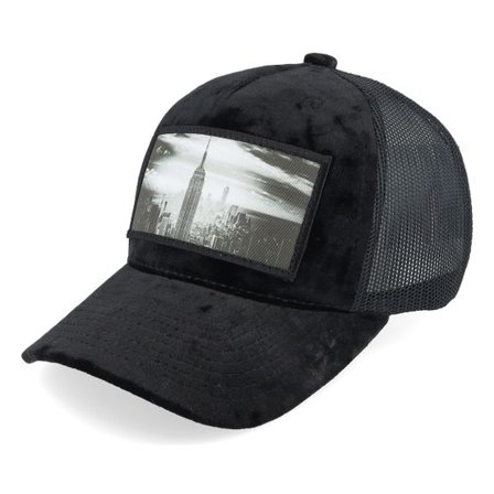 Calza Pennello - Svart trucker Keps - Kids New York Skyscraper Velvet Black Trucker @ Hatstore