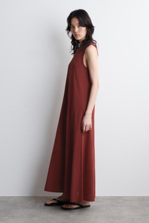 COS Femme Robe Midi Sans Manches En Maille in Rouge