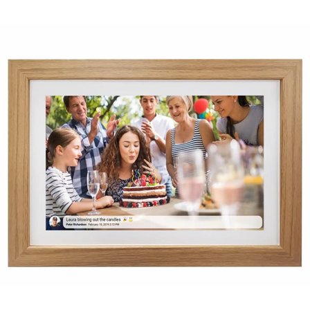 Denver WiFi fotoramme 10,1" med Frameo - lyst tre