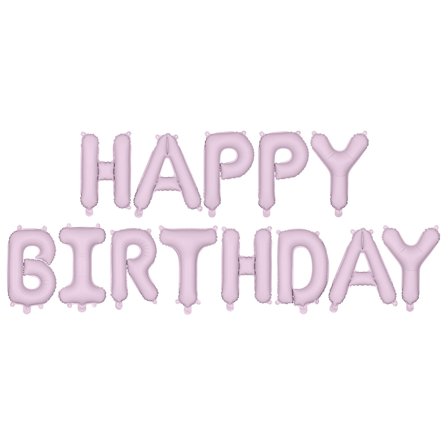 Happy Birthday Ballonguirlande Lilla
