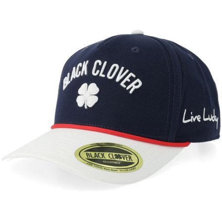 Black Clover - Blå adjustable Keps - Timeless 5 Hat Navy/White A-Frame Adjustable @ Hatstore