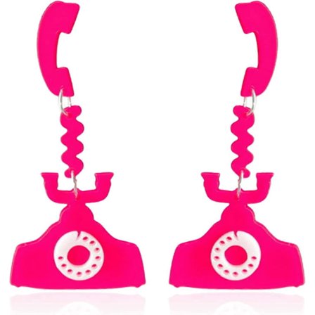 Söta Godis Telefon Dropphängande Örhängen Konstiga Roliga Akryl Telefon Örhängen Statement Smycken för Kvinnor Flickor