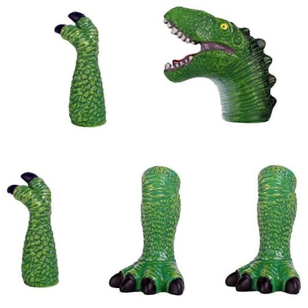1 Set Dinosaurie Fingerdocka Set Dinosauriehuvud Klor Fingerdocka Leksaker Djur Fingerdockor