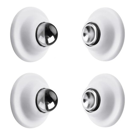 2-pack 5,5 cm Universal Stark Magnetisk Dörrstopp, Hundra Trattform för Husbil/Sovrum/Kontor/Husvagnsdörr/Släpvagn, Vit