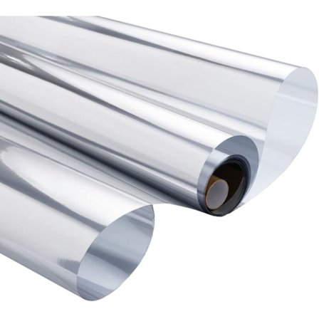 Integritetsfönsterfilm Envägs Spegelfilm Anti Värme Anti UV Elektrostatisk Integritetsskydd 40CMx1m Silver