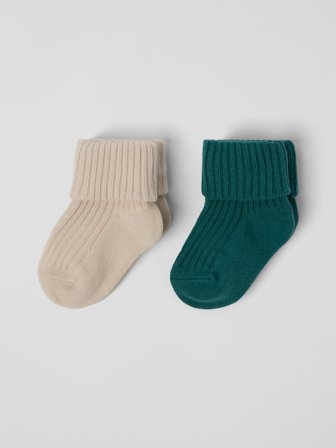 Polarn O. Pyret - 2-pack socks baby - 19|21 - Childrenswear - green