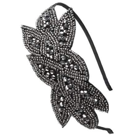 Pannband 1921-talet Gatsby Leaf Beaded Women Håraccessoar