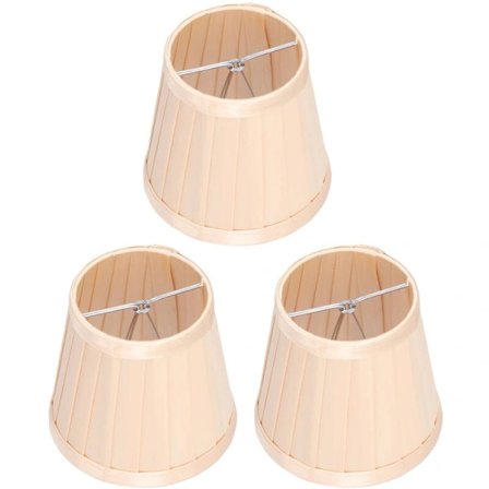 3 kpl E14 Kangaslampunvarjostin Kiinnitettävä Kangaslampunsuoja Kattokruunuun Seinävalaisin Toimistosisustus (Vaalea kulta)