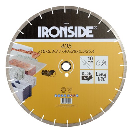 Ironside 203014 Diamantkapskiva Ø125 mm 405 mm, Kapa, slipa & polera