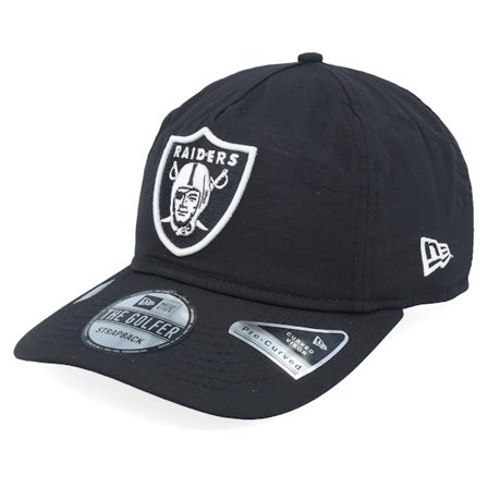New Era - Las Vegas Raiders Everyday Nylon Black/White Dad Cap Unconstructed Black Cap - NFL @ Hatstore
