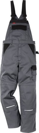 Arbetsbyxor Kansas Herr Kansas Icon Hängslebyxa 1009 KC, Grå/Svart Arbetskläder