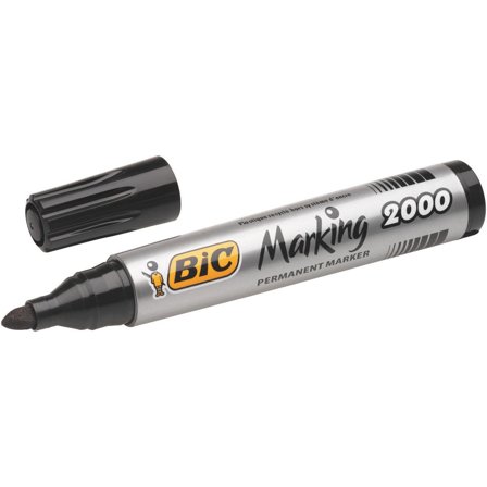 BIC Märkpenna Marking 2000, permanent, medium1,7 mm linjebredd, svart - Lyreco - Kontorsmaterial - Pennor - Märkpennor - Rund spets