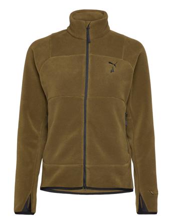 Seasons Polar Fleece Full Zip Sweatshirts & Hoodies Fleeces & Midlayers Khaki Green PUMA