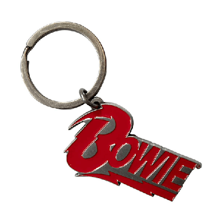 David Bowie Logo Nyckelring One Size Silver/Röd