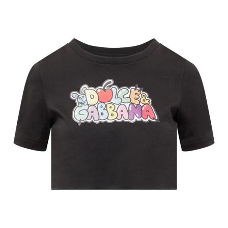 Dolce & Gabbana T-Shirts , Zwart , Dames , Maat: S