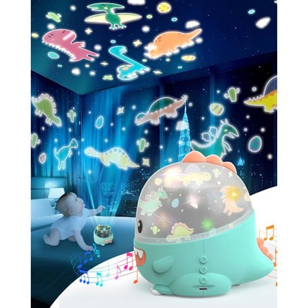 Dinosaur Legetøj til Børn 3-5, Dino Projektor Baby Legetøj 6 til 12 Måneder, Julefødselsdagsfest Julegaver til 1-12 Årige Drenge Piger Legetøj