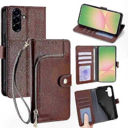 A56 5G Lær Lommebokveske med Glidelås - Beskyttelsesdeksel for Smarttelefon