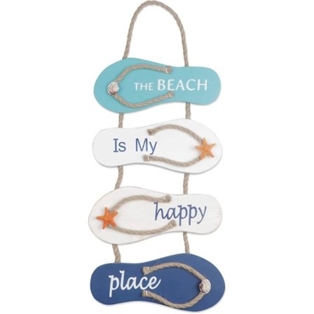 Nautisk Strand-Flipflop Dekoration Flipflop Væghængende Ornament Træsko Dekoration