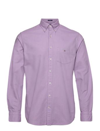 Reg Oxford Shirt Bd Skjorta Casual Lila GANT