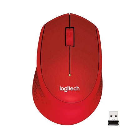Logitech M330 SILENT PLUS - mus - 2.4 GHz - rød