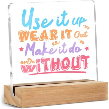 Rolig Kontorsskylt Dekor, Uppmuntrande Akrylskylt Med Trästativ Dekorativa Hyllor Skrivbordstillbehör Dekor Inspirerande Motiverande Gåvor