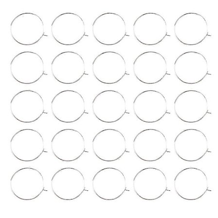 100 stk. 30x25 mm Sølvbelagte Glas Vin Charm Ringe Bulk Øreringe Bøjler DIY Smykketilbehør