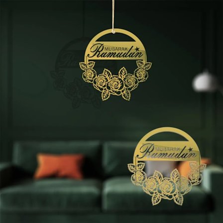 Vedhængsdekoration, Akryldekoration, Halvmåne Stjerner Stil Lysform til Ramadan Dekorationer