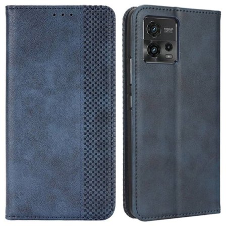 Bofink Vintage Motorola Moto G72 Læder Etui - Blå