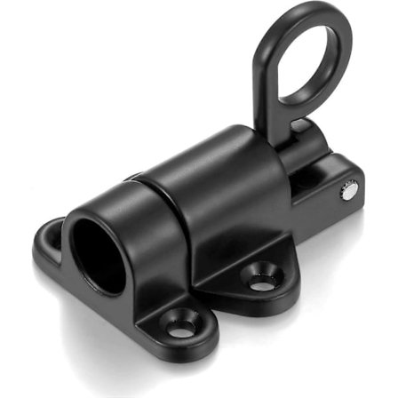 4 pakker selvlukkende låseSort fjederdørlåsResilient Bolt Latch Aluminiumlegering Sa YGI