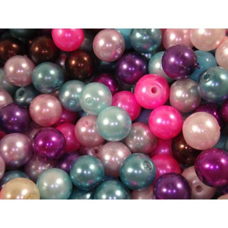 100st Vaxade Glaspärlor 6mm - Blandade Färger Flerfärgad 6 Mm