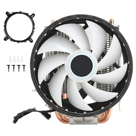 CPU-køler 3PIN RGB 6 Heatpipes Dobbelt ventilator Varmeafleder Mini computer Radiator til Intel/AMD