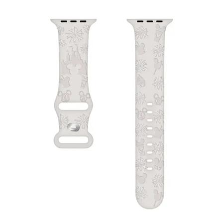 Graverad bandrem för Apple Watch Band 44mm 40mm 45mm 41mm 38mm 42mm Silikon Solo Loop Armband iWatch 8 Ultra 7 6 5 3 Starlight-D For 38 40 41MM