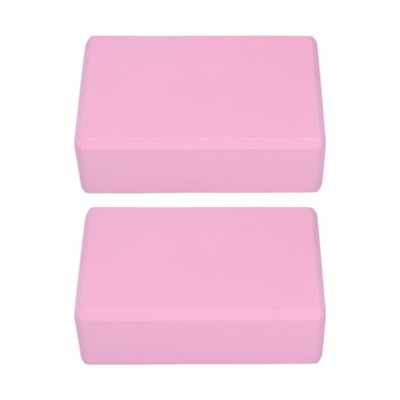 2 STK. Pink Yoga Blok til Yoga Pilates Meditation Skridsikker Udseende Giver Stabilitet Skridsikre EVA Yoga Blokke